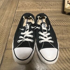 Converse Black and White Low-Top Sneakers size 9